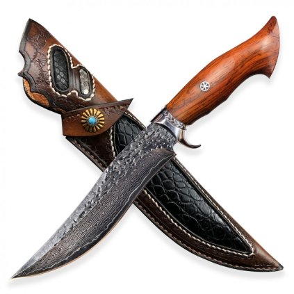 Lovecký nůž Dellinger RYOSHI VG-10 Sisso, black coating