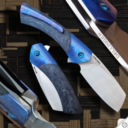 zavírací nůž DELLINGER Melting Rain CPM S90V Flipper, 100 pcs. limited edition K-H112