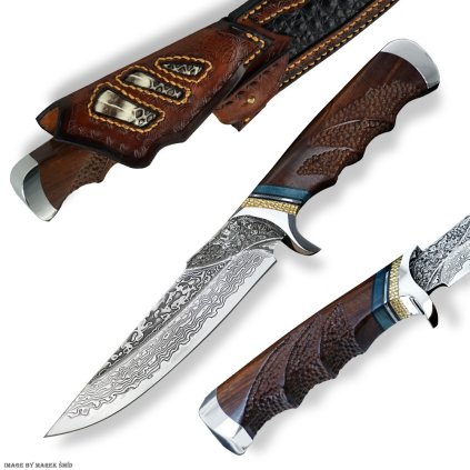 Dellinger LANZEN VG-10 Damast Jagdmesser