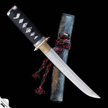 tanto Shigemi & Japanese Tanto & folded Steel & Real Choji Hamon