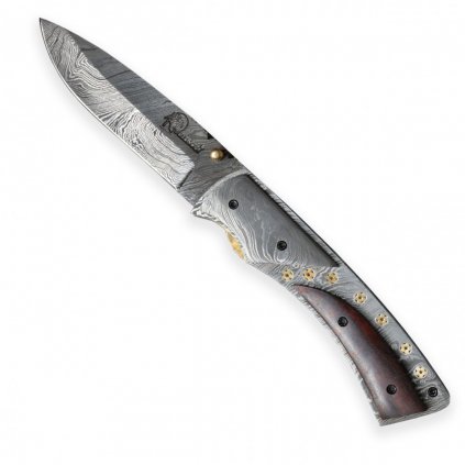 Hunting folding Damascus knife Dellinger Damask Star