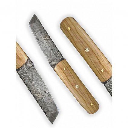 knife Dellinger Damask miniTanto Olive