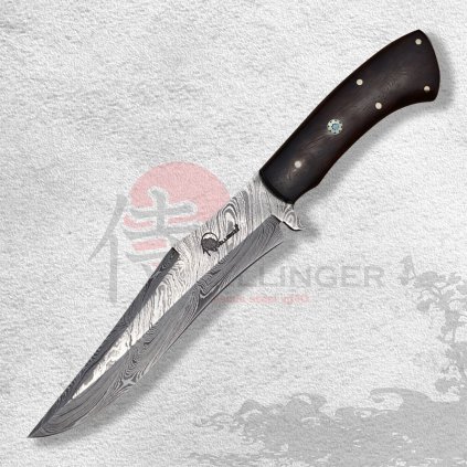 knife Dellinger Damascus Iron Wood
