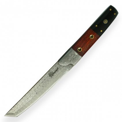 knife Dellinger Damascus Tanto Padauk