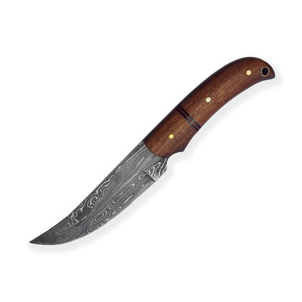 Myslivecký damaškový nůž Dellinger Damask Skinner Mahagony pro outdoor a bushcraft