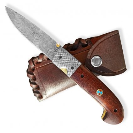 Hunting folding Damascus knife Dellinger SISSO Sentinell