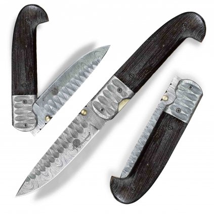 Lovecký zavírací damaškový nůž Dellinger Wenge Sentinell PMX129 1