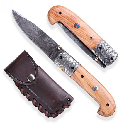 Lovecký zavírací damaškový nůž Dellinger Olive Sentinell PMX94 1