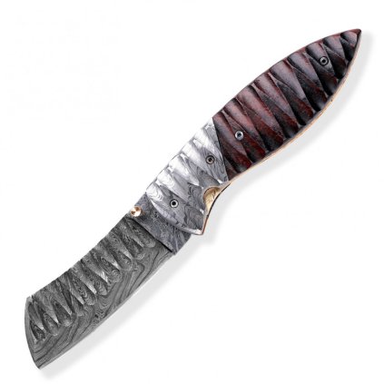 Lovecký zavírací damaškový nůž Dellinger Tanto Obsidian PMX95 1