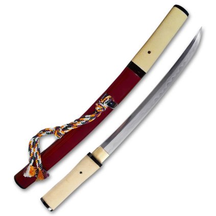 Špičková replika Tanto Jūken 1,02 Shaku, překládaná ocel AISI 1075, reálný hamon Choji