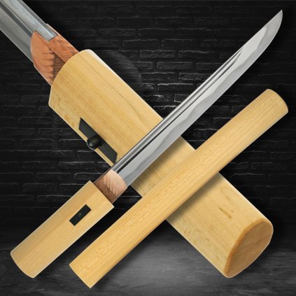 Dýka tanto Shirasaya z oceli Tamahagane a dřeva magnolie