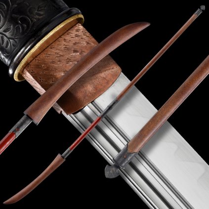 ORENJI Japanische Naginata – T-10 Stahl, echter Choji Hamon