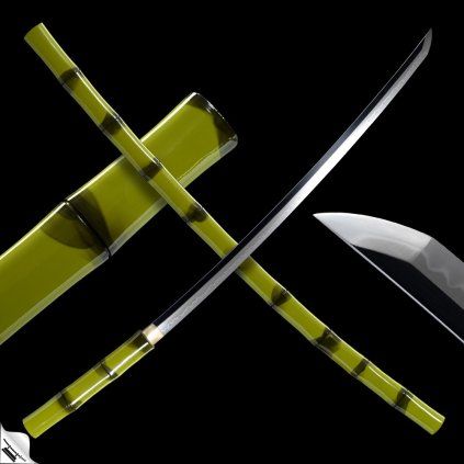 Replică funcțională de katana Take Shikomizue – oțel T-10, Choji Hamon