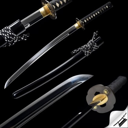 Rakku Japanese Wakizashi - T-10 Steel, Yokote - Suguha Hamon