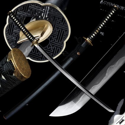 MANJI GOLD Katana – Gefalteter AISI 1075-Stahl, echter Choji Hamon