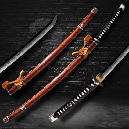 Handachi TIGER Japanese Sword - Tamahagane Steel, Yokote - Choji Hamon
