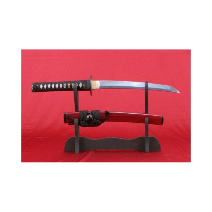 Funkční replika japonského nože tanto Enoki s čepelí z oceli AISI 1095 a výrazným hamonem Choji