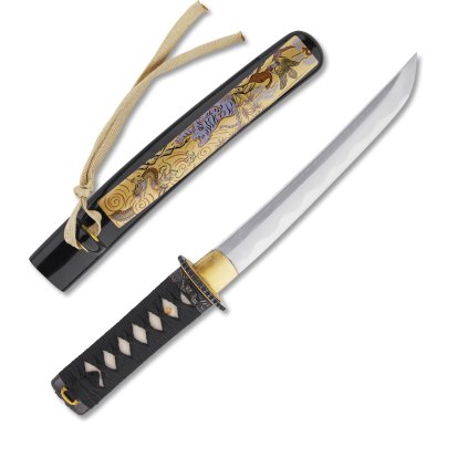 Tanto TAIGA – 0,69 Shaku, AISI 1045 Kohlenstoffstahl, polierte Hamon-Imitation