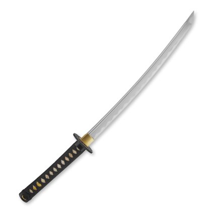 Replika samurajského meče wakizashi Nobunaga 1,60 Shaku, uhlíková ocel AISI 1045, leštěná imitace hamonu, Yokote
