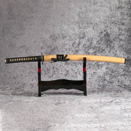 Wakizashi NOBUNAGA in AISI 1045 carbon steel and imitation hamon