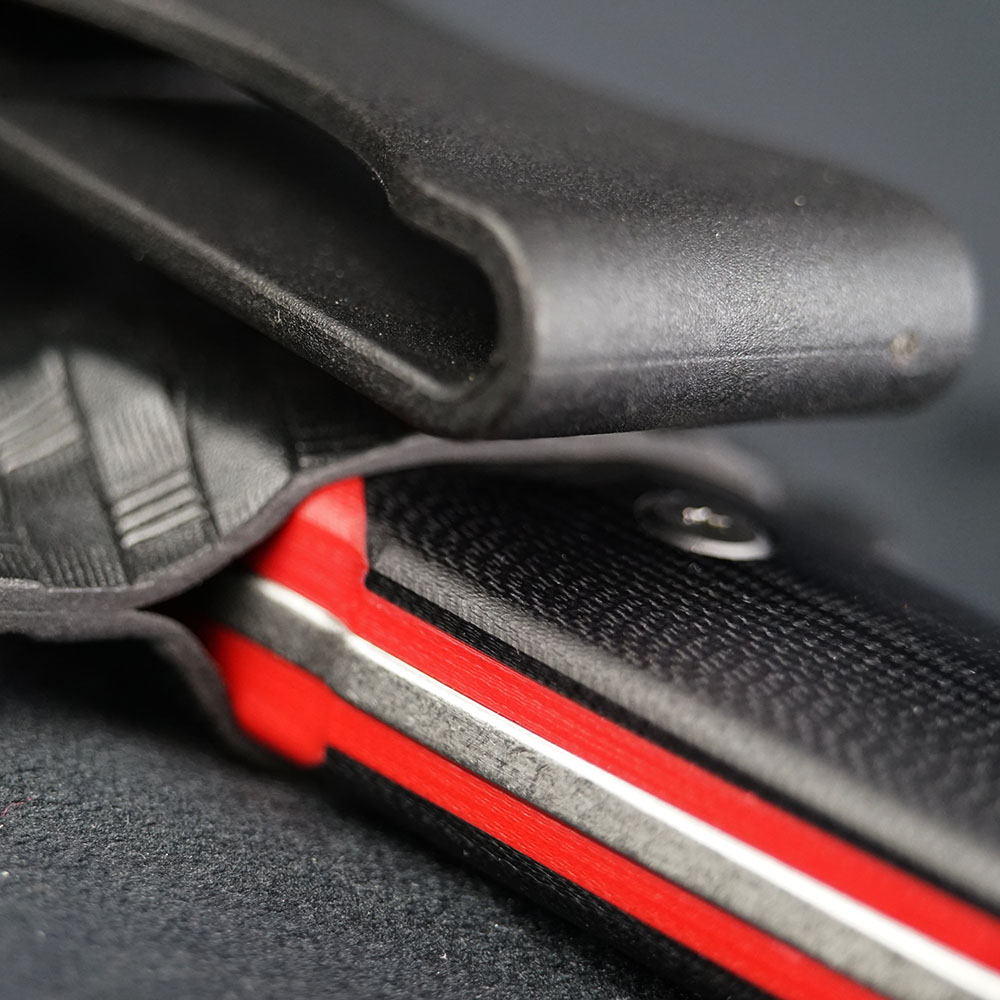Moderní Tanto Dellinger Memento Mori, Kydex Red