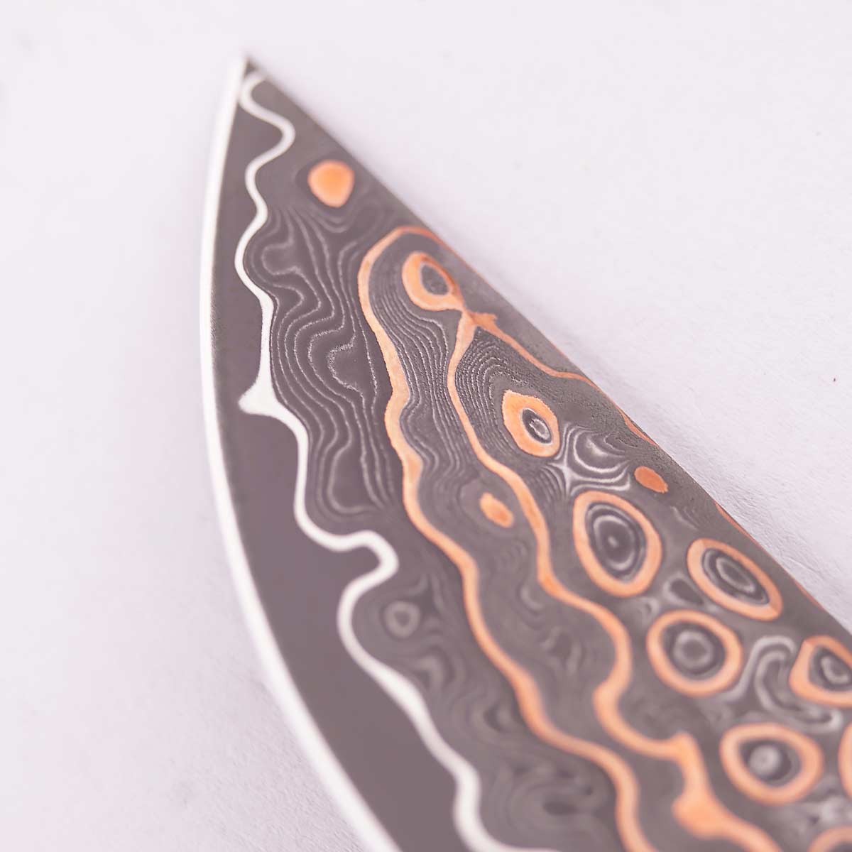 Sběratelský nůž Dellinger Copper Crown Light damascus