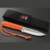 Japonský damaškový nůž Kanetsune Shu-Karasu s oranžovým paracordem g