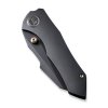 Celý černý zavírací EDC nůž WEKNIFE High-Fin Black 22005-1 s tanto čepelí a titanovou rukojetí. c