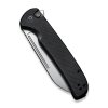 Zavírací nůž CIVIVI Chevalier v černém provedení s pojistkou Button Lock a čepelí Sandvik e
