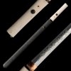 Luxusní řemeslná replika meče wakizashi Aichi z tradiční japonské oceli Tamahagane s rytinou. b