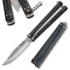 Damaškový nůž motýlek/balisong Dellinger Carbon Butterfly VG-10 Damascus