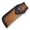Detailně zpracované kožené pouzdro Dellinger z hovězí usně pro zavírací nůž.