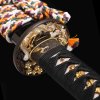 katana dragon flower horimno T 10 Suguha hamon, Bo Hi St 140 11