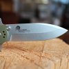 Záchranářský zavírací nůž Dellinger SAS Forten Vincit GREEN s čepelí Stonewash a zelenou rukojetí G10. q