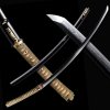 Exkluzivní špičková replika samurajského meče katana Midori Tsunami Koshizori, T-10 Carbon Steel, Real Choji Midare Hamon, Yokote d