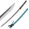 Špičková replika meče katana Midori no Yami T 10 Carbon Steel, Real Real Chōji Midare Hamon, Yokote 10