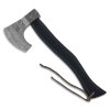 Damašková bushcraft outdoor sekera Dellinger Valhalla s koženým pouzdrem