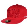 Červená snapback kšiltovka Yakuza Premium 2160R s červenou gotickou 3D výšivkou.