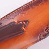 hunting knife Copper Crown Damascus leather sheath