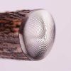 nuž lovecký Copper Crown Damascus handle top detail