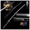 katana Doragon HORIMONO Japanese Sword T-10 Steel Kobuse, real hamon GUNOME