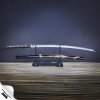 katana PAKKU made of carbon steel AISI 1045 with polished hamon imitation