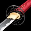 Dekorativní replika samurajského meče katana Jū-dachi 2,30 Shaku, uhlíková ocel AISI 1045, Bo-Hi, leštěná imitace hamonu, Diamond Shaped Yokote e