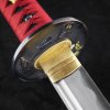 Dekorativní replika samurajského meče katana Tekehiko 2,26 Shaku, uhlíková ocel AISI 1045, leštěná imitace hamonu, Diamond Shaped Yokote, Bo-Hi f