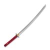 Dekorativní replika samurajského meče katana Tekehiko 2,26 Shaku, uhlíková ocel AISI 1045, leštěná imitace hamonu, Diamond Shaped Yokote, Bo-Hi