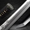 Dragon Japanese Katana - Tamahagane Steel, Horimono Engraving, Yokote Tip - Suguha Hamon