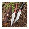 Damaškový outdoorový nástroj Dellinger Streiter Sisso s rukojetí z palisandru a červené kosti d