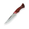 Lovecký damaškový nůž Dellinger Streiter VG-10 Sisso Wood, s koženým pouzdrem