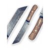 Myslivecký damaškový nůž Dellinger Tanto Walnut pro outdoor a bushcraft c