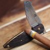 zavírací damaškový nůž s ořezávačem doutníků Dellinger Cigar Cutter PMX128-7